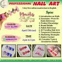 Nail Art Manicure square business card post_1712319427298